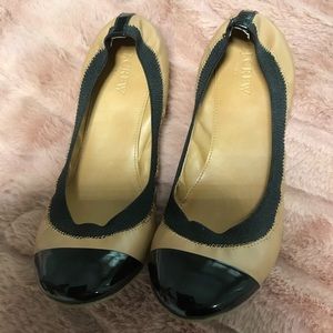 J Crew Black and Tan flats